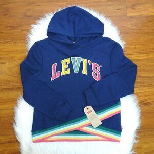 NWT Levi's Girl's Sweatshirt Pullover Hooded Sweater Large